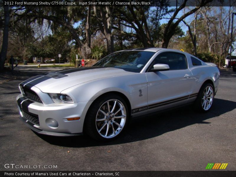 Ingot Silver Metallic / Charcoal Black/Black 2012 Ford Mustang Shelby GT500 Coupe