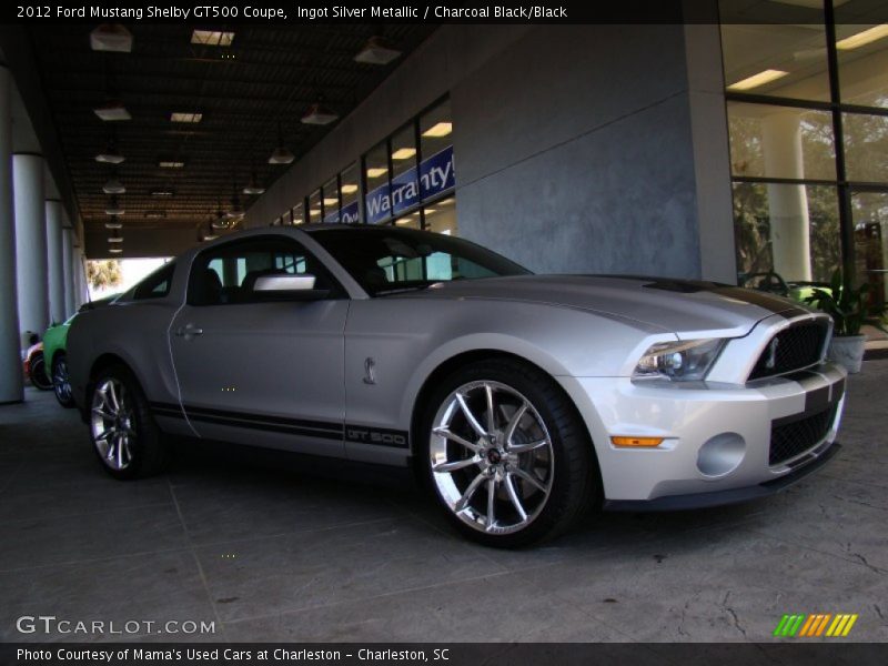 Ingot Silver Metallic / Charcoal Black/Black 2012 Ford Mustang Shelby GT500 Coupe