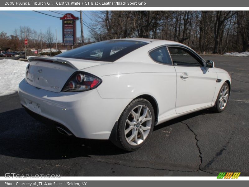 Captiva White / GT Black Leather/Black Sport Grip 2008 Hyundai Tiburon GT