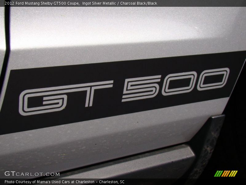 Ingot Silver Metallic / Charcoal Black/Black 2012 Ford Mustang Shelby GT500 Coupe