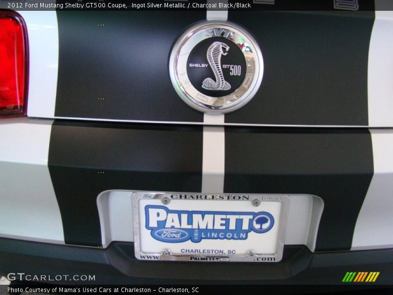 Ingot Silver Metallic / Charcoal Black/Black 2012 Ford Mustang Shelby GT500 Coupe