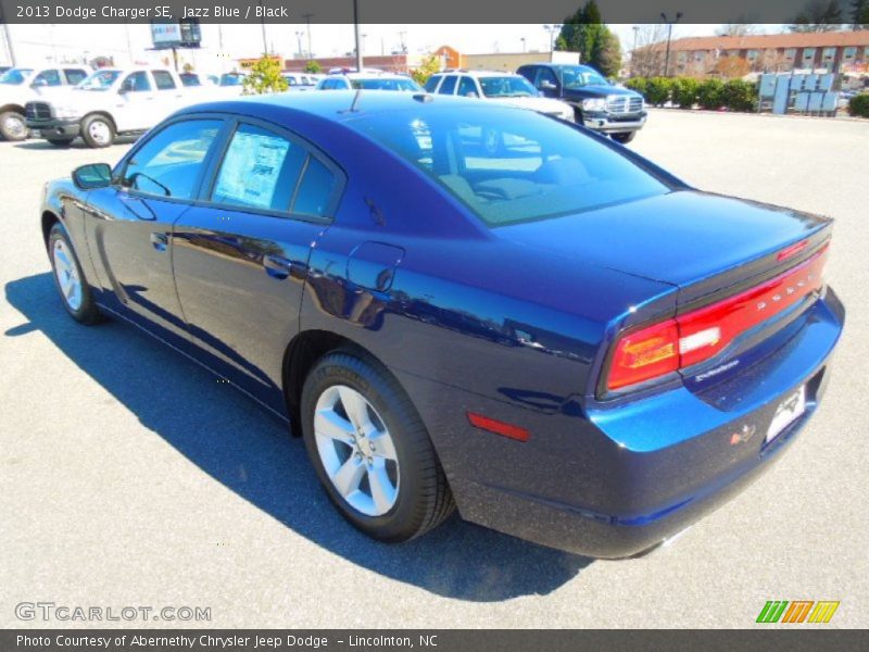 Jazz Blue / Black 2013 Dodge Charger SE