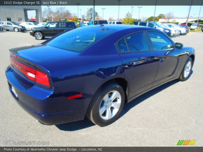 Jazz Blue / Black 2013 Dodge Charger SE