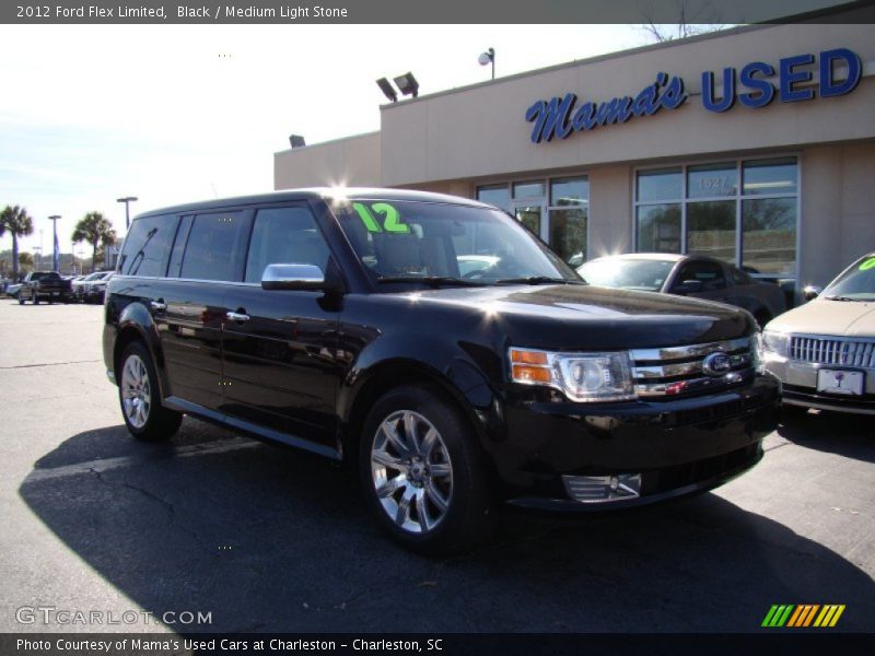 Black / Medium Light Stone 2012 Ford Flex Limited