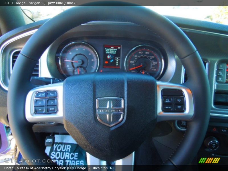 Jazz Blue / Black 2013 Dodge Charger SE