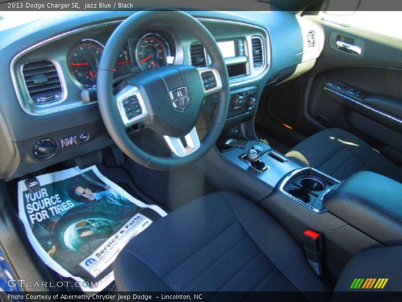 Jazz Blue / Black 2013 Dodge Charger SE