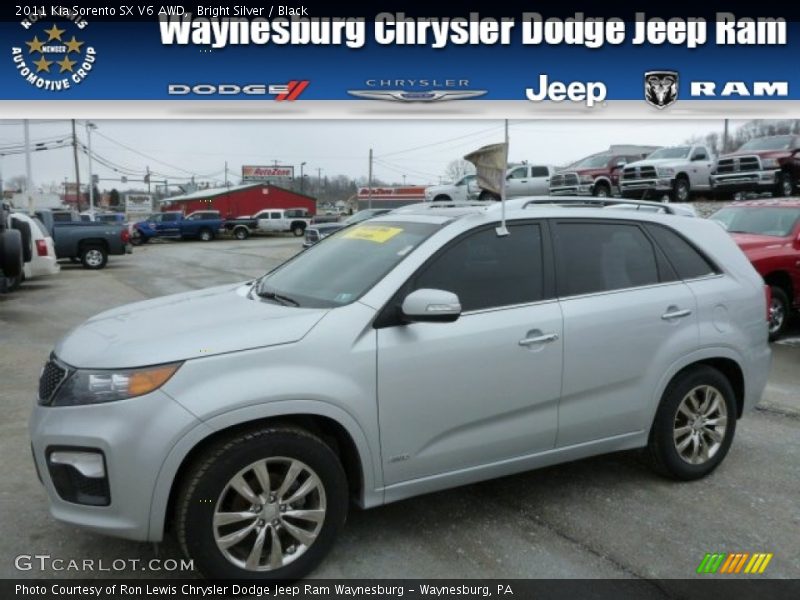 Bright Silver / Black 2011 Kia Sorento SX V6 AWD