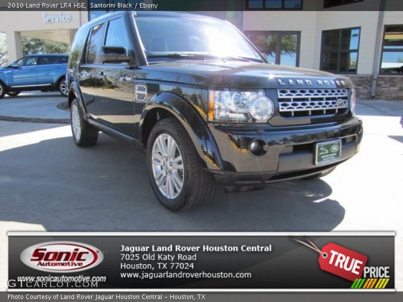 Santorini Black / Ebony 2010 Land Rover LR4 HSE