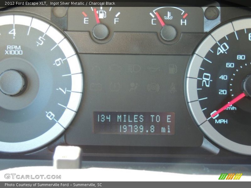 Ingot Silver Metallic / Charcoal Black 2012 Ford Escape XLT