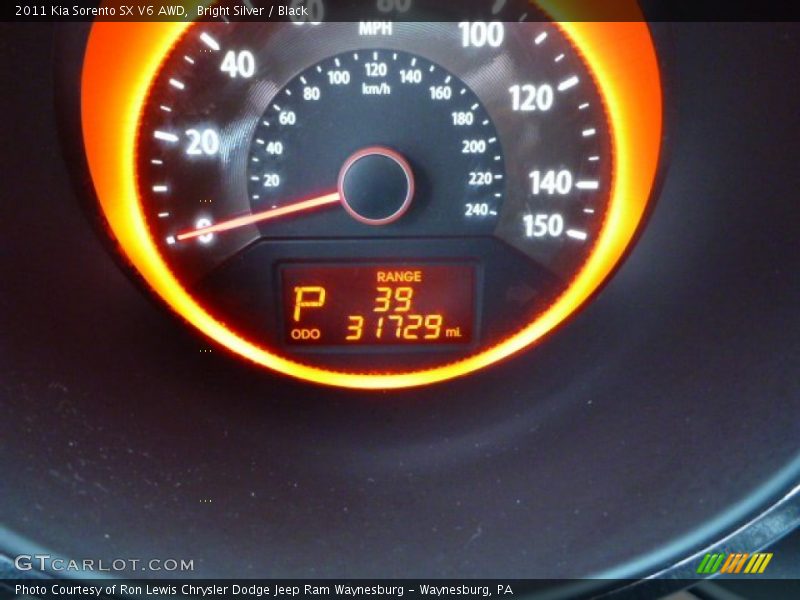 Bright Silver / Black 2011 Kia Sorento SX V6 AWD