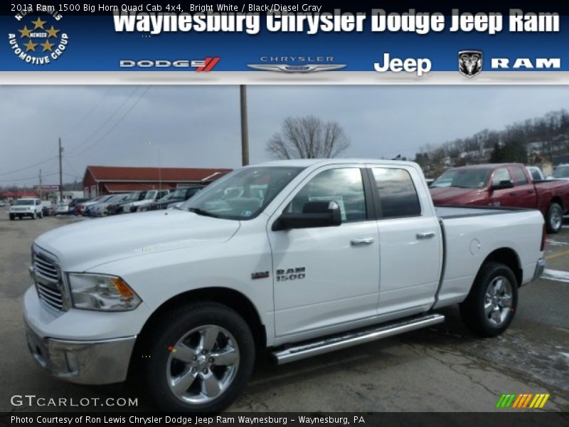 Bright White / Black/Diesel Gray 2013 Ram 1500 Big Horn Quad Cab 4x4
