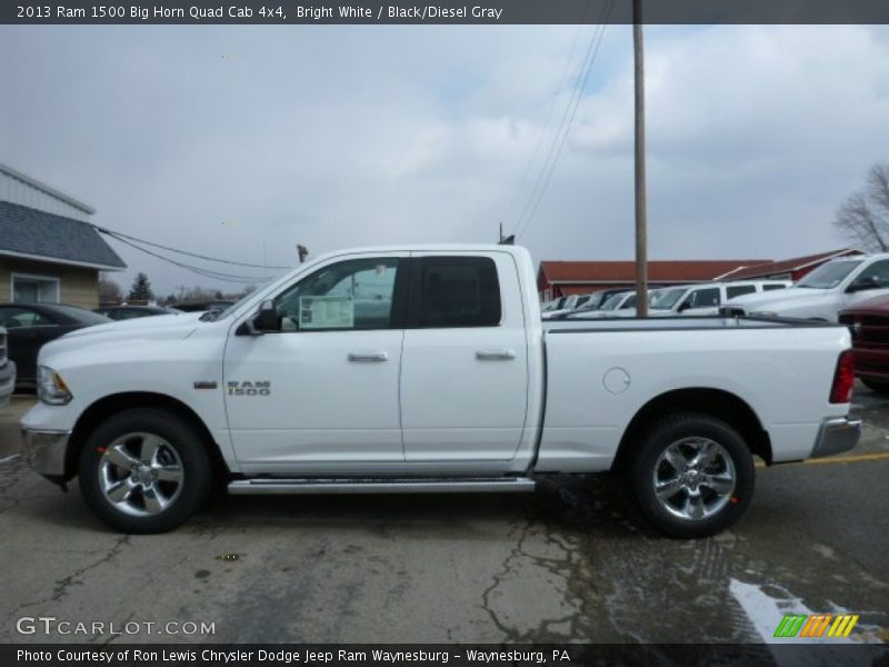 Bright White / Black/Diesel Gray 2013 Ram 1500 Big Horn Quad Cab 4x4