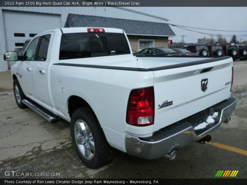 Bright White / Black/Diesel Gray 2013 Ram 1500 Big Horn Quad Cab 4x4