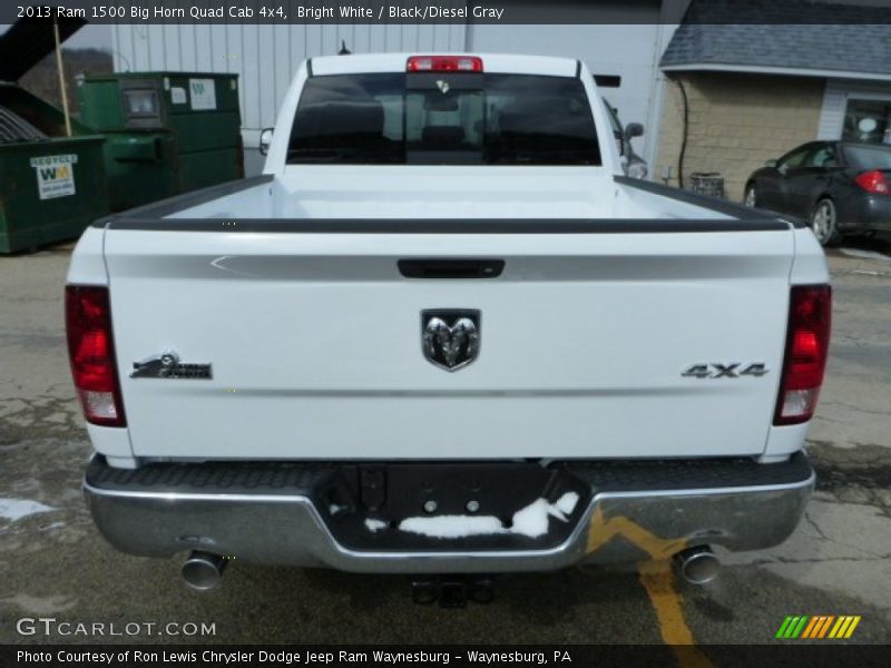 Bright White / Black/Diesel Gray 2013 Ram 1500 Big Horn Quad Cab 4x4