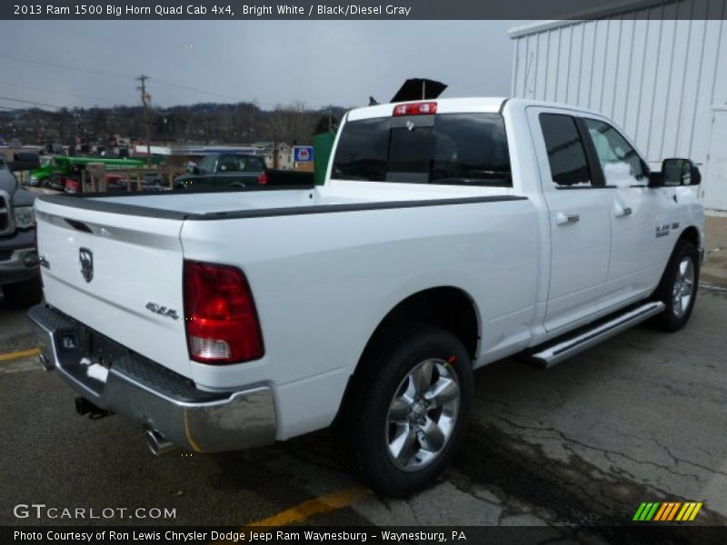 Bright White / Black/Diesel Gray 2013 Ram 1500 Big Horn Quad Cab 4x4