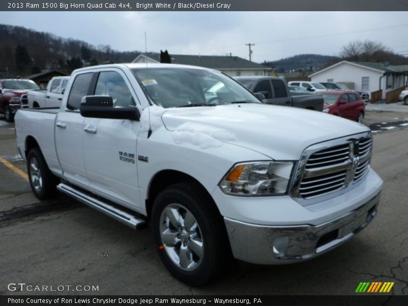 Bright White / Black/Diesel Gray 2013 Ram 1500 Big Horn Quad Cab 4x4