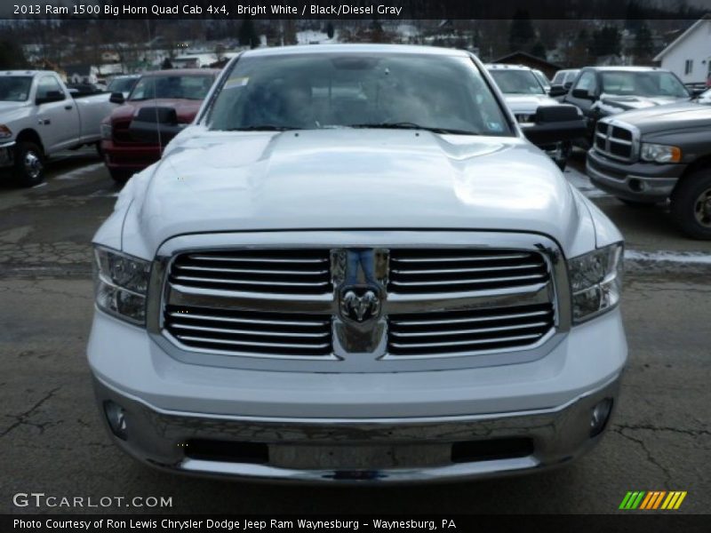 Bright White / Black/Diesel Gray 2013 Ram 1500 Big Horn Quad Cab 4x4