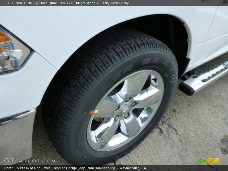 Bright White / Black/Diesel Gray 2013 Ram 1500 Big Horn Quad Cab 4x4