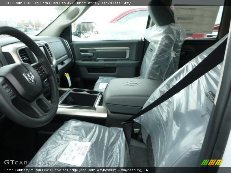 Bright White / Black/Diesel Gray 2013 Ram 1500 Big Horn Quad Cab 4x4