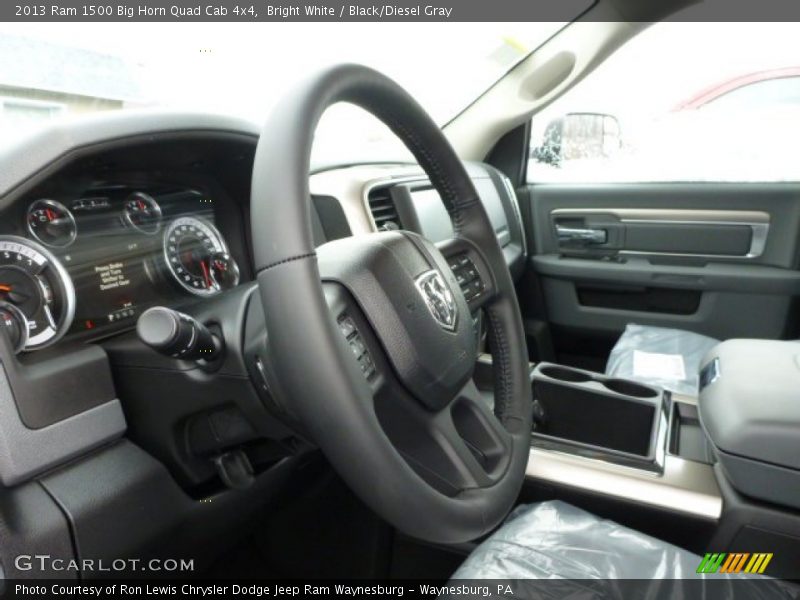 Bright White / Black/Diesel Gray 2013 Ram 1500 Big Horn Quad Cab 4x4