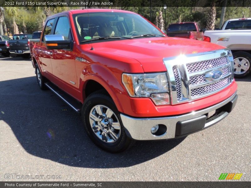 Race Red / Pale Adobe 2012 Ford F150 Lariat SuperCrew