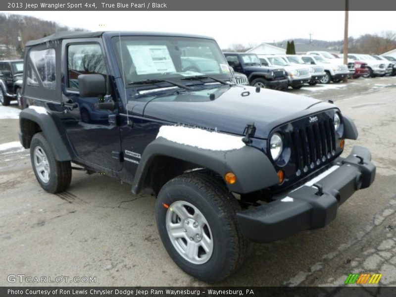 True Blue Pearl / Black 2013 Jeep Wrangler Sport 4x4