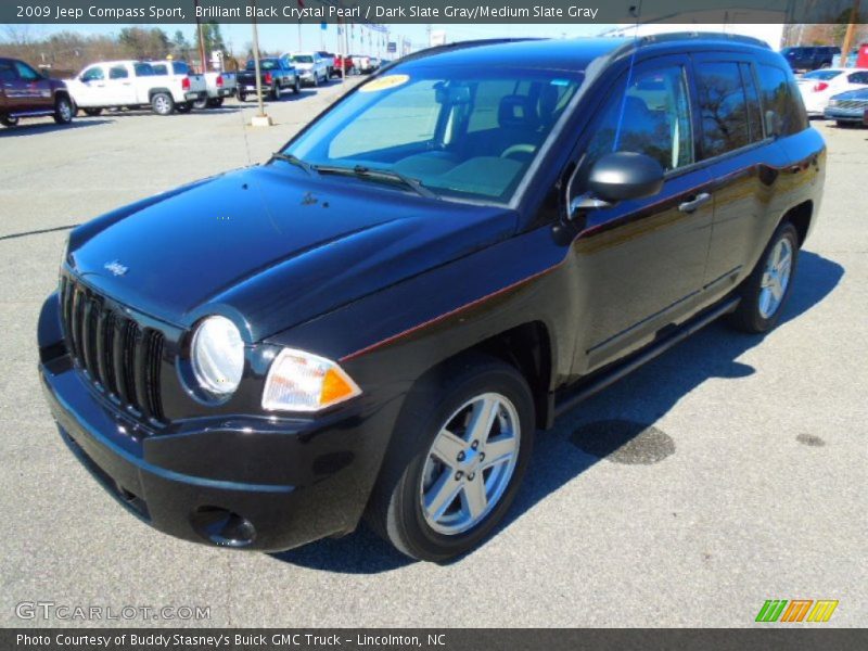 Brilliant Black Crystal Pearl / Dark Slate Gray/Medium Slate Gray 2009 Jeep Compass Sport