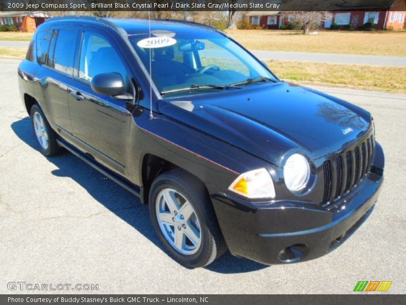 Brilliant Black Crystal Pearl / Dark Slate Gray/Medium Slate Gray 2009 Jeep Compass Sport