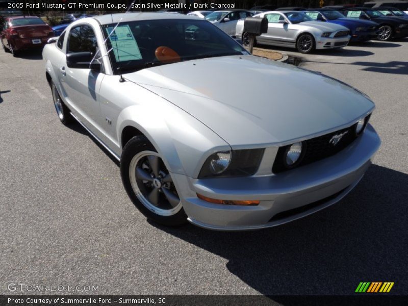 Satin Silver Metallic / Dark Charcoal 2005 Ford Mustang GT Premium Coupe