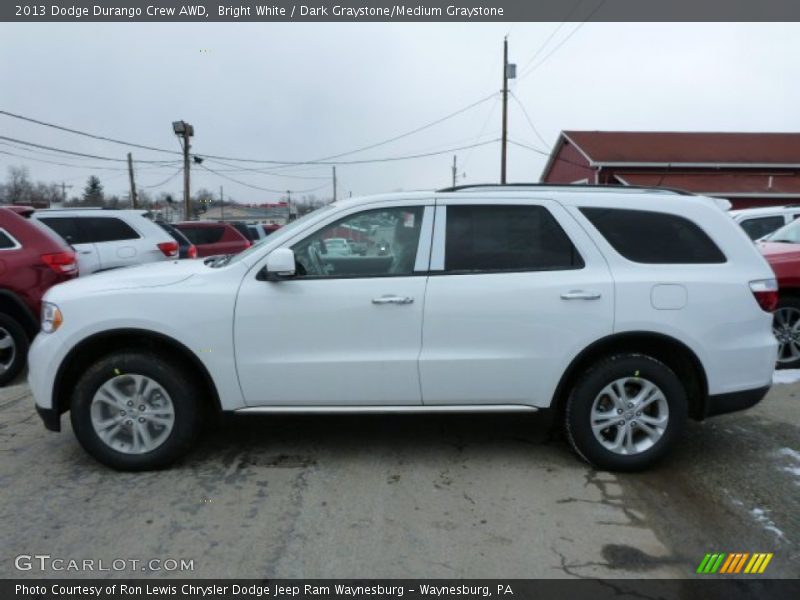 Bright White / Dark Graystone/Medium Graystone 2013 Dodge Durango Crew AWD