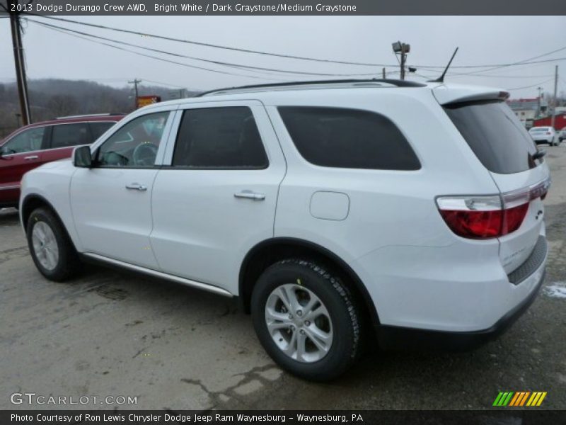 Bright White / Dark Graystone/Medium Graystone 2013 Dodge Durango Crew AWD