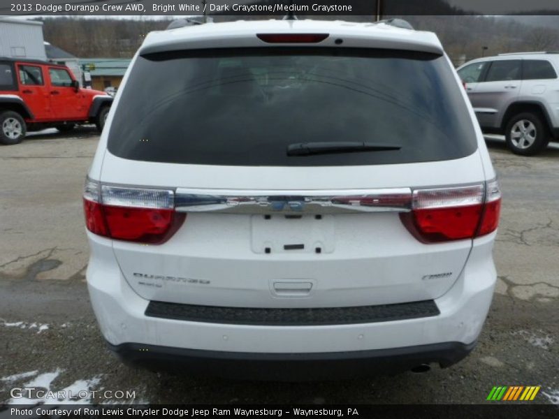 Bright White / Dark Graystone/Medium Graystone 2013 Dodge Durango Crew AWD