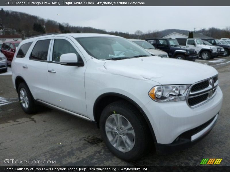 Bright White / Dark Graystone/Medium Graystone 2013 Dodge Durango Crew AWD