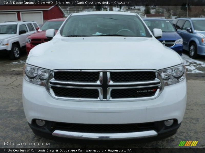Bright White / Dark Graystone/Medium Graystone 2013 Dodge Durango Crew AWD