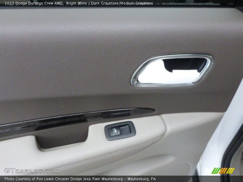Bright White / Dark Graystone/Medium Graystone 2013 Dodge Durango Crew AWD