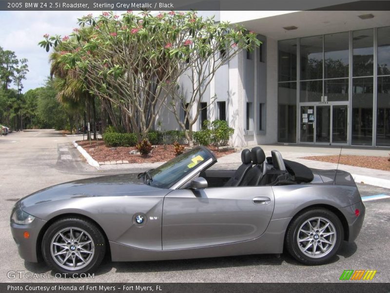 Sterling Grey Metallic / Black 2005 BMW Z4 2.5i Roadster