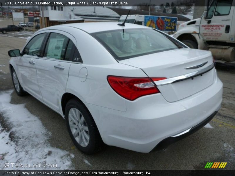 Bright White / Black/Light Frost Beige 2013 Chrysler 200 Limited Sedan