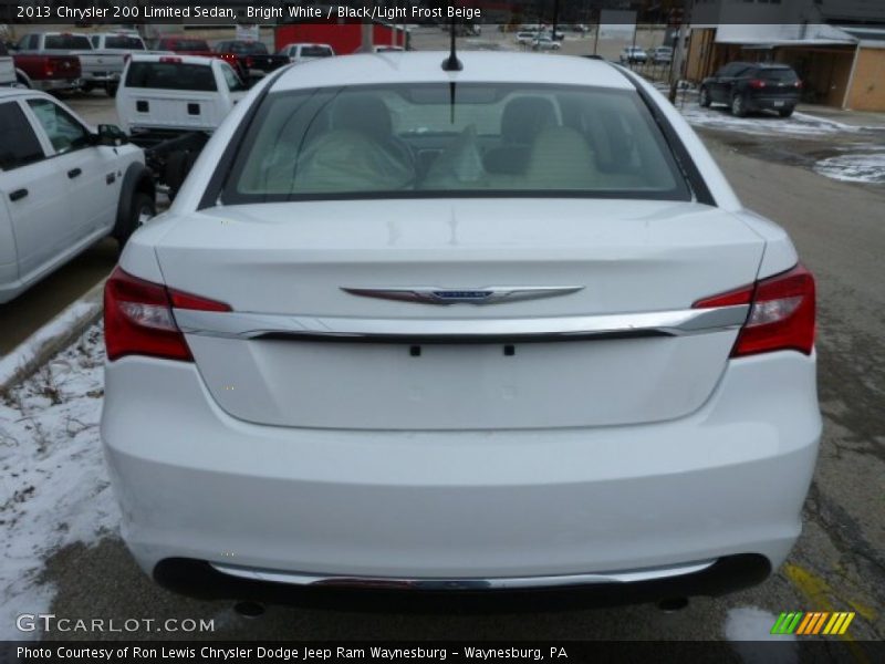 Bright White / Black/Light Frost Beige 2013 Chrysler 200 Limited Sedan
