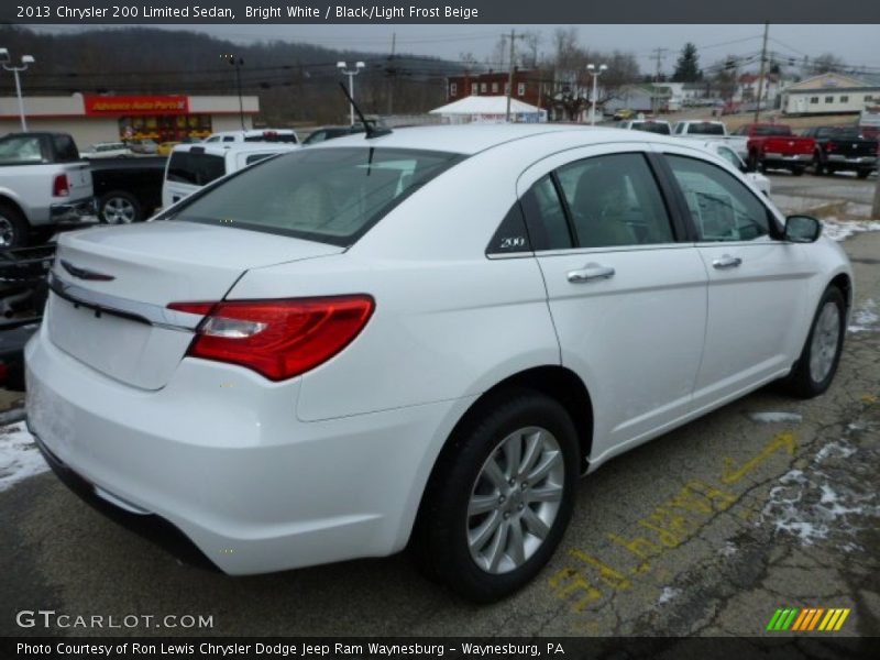 Bright White / Black/Light Frost Beige 2013 Chrysler 200 Limited Sedan