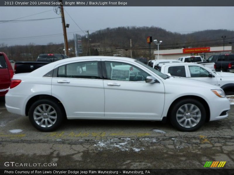 Bright White / Black/Light Frost Beige 2013 Chrysler 200 Limited Sedan