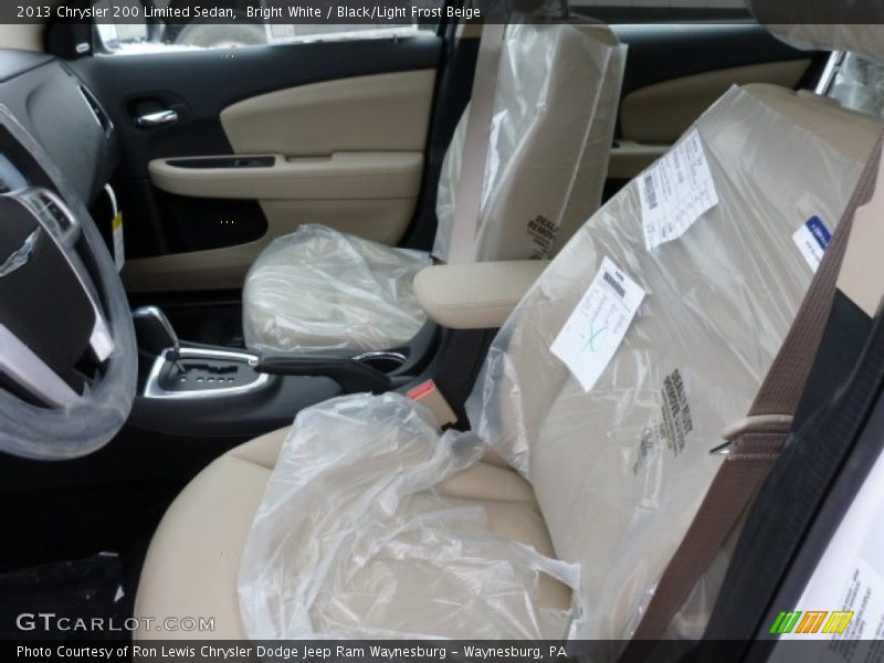 Bright White / Black/Light Frost Beige 2013 Chrysler 200 Limited Sedan