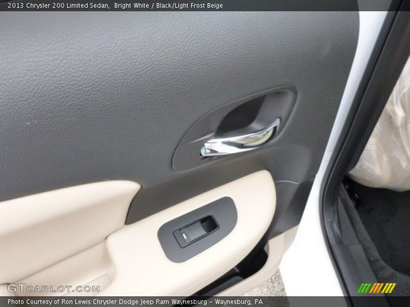 Bright White / Black/Light Frost Beige 2013 Chrysler 200 Limited Sedan