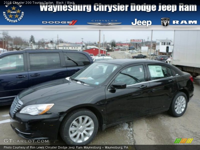 Black / Black 2013 Chrysler 200 Touring Sedan