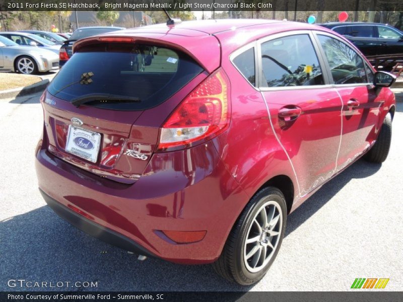 Bright Magenta Metallic / Light Stone/Charcoal Black Cloth 2011 Ford Fiesta SE Hatchback