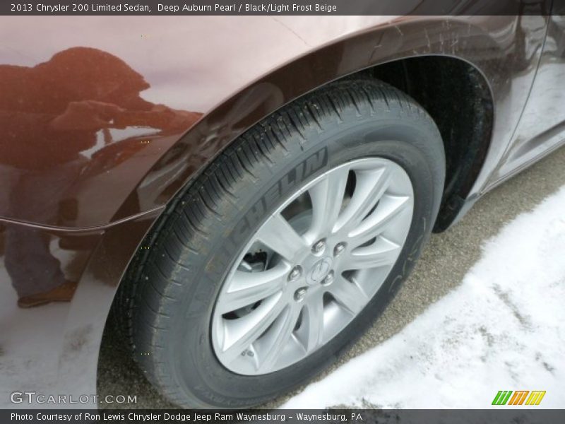 Deep Auburn Pearl / Black/Light Frost Beige 2013 Chrysler 200 Limited Sedan