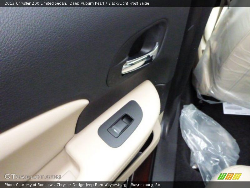 Deep Auburn Pearl / Black/Light Frost Beige 2013 Chrysler 200 Limited Sedan
