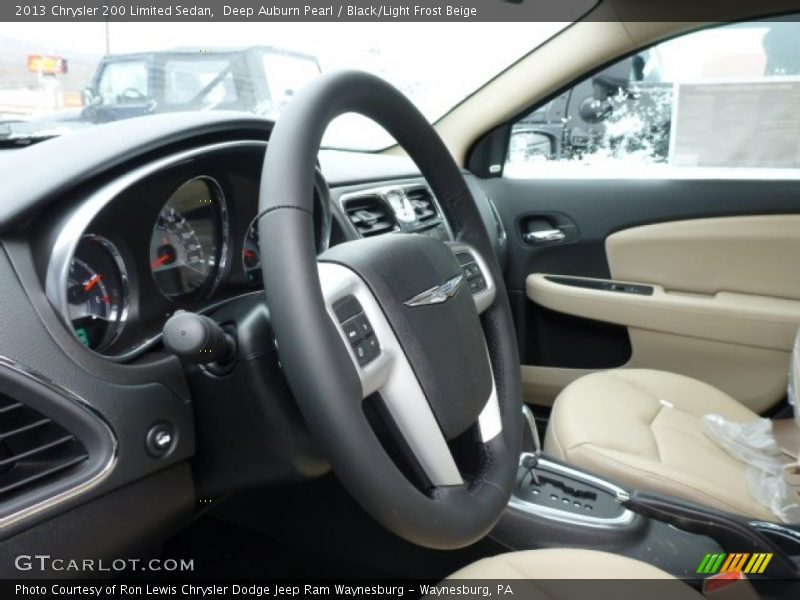Deep Auburn Pearl / Black/Light Frost Beige 2013 Chrysler 200 Limited Sedan