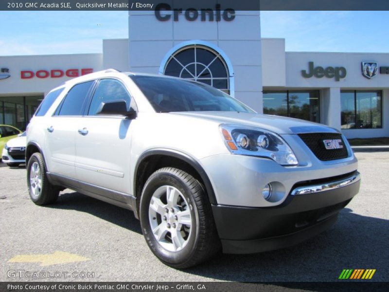 Quicksilver Metallic / Ebony 2010 GMC Acadia SLE
