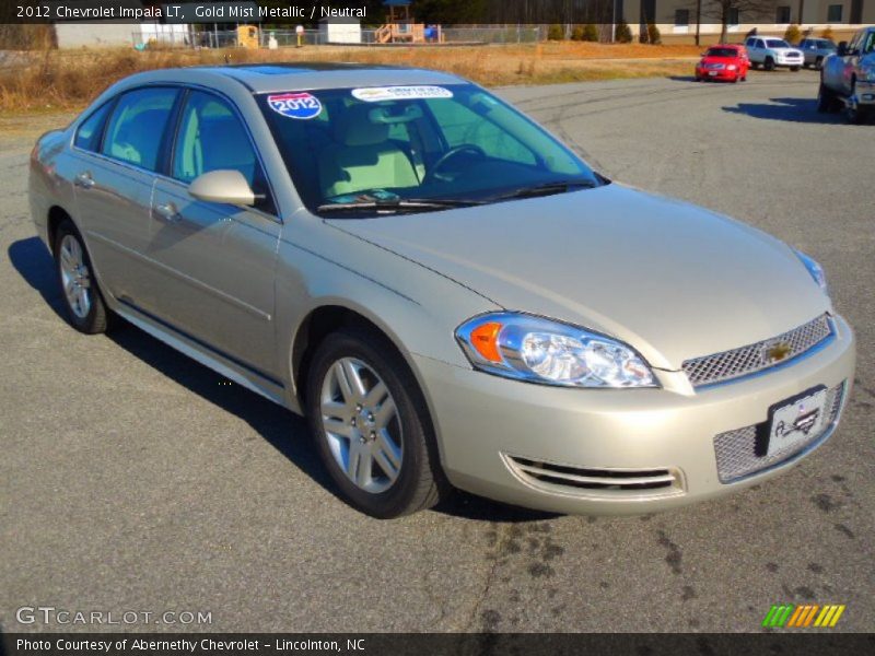 Gold Mist Metallic / Neutral 2012 Chevrolet Impala LT