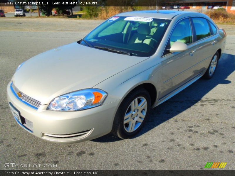 Gold Mist Metallic / Neutral 2012 Chevrolet Impala LT
